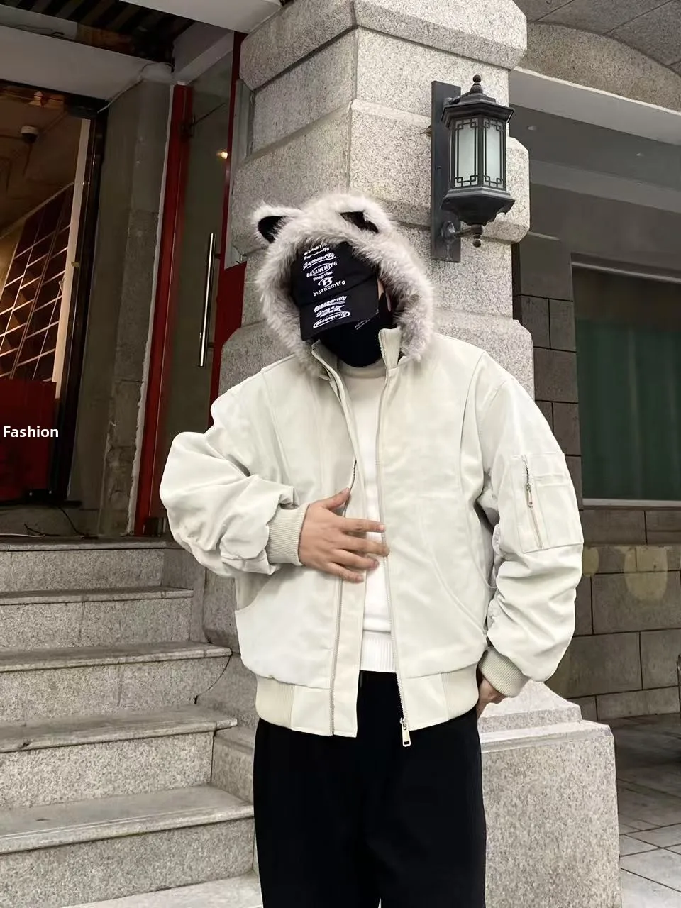 

Утепленная куртка из искусственной кожи на флисовой подкладке, мужская свободная повседневная верхняя одежда в американском стиле, новая модная молодежная зимняя хлопковая куртка