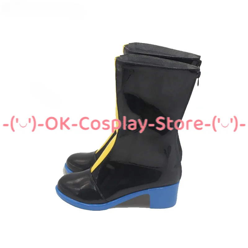 Chaussures de Cosplay en Cuir PU, Bottes de Carnaval d'Halloween, sur Mesure