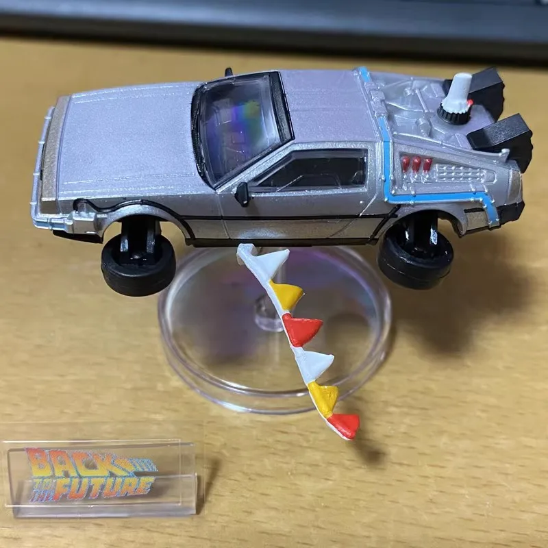 Original TAKARA TOMY Gashapon Back To The Future Alloy Car Time Machine Anime Action Figure Model Toys Gift Collection Ornament