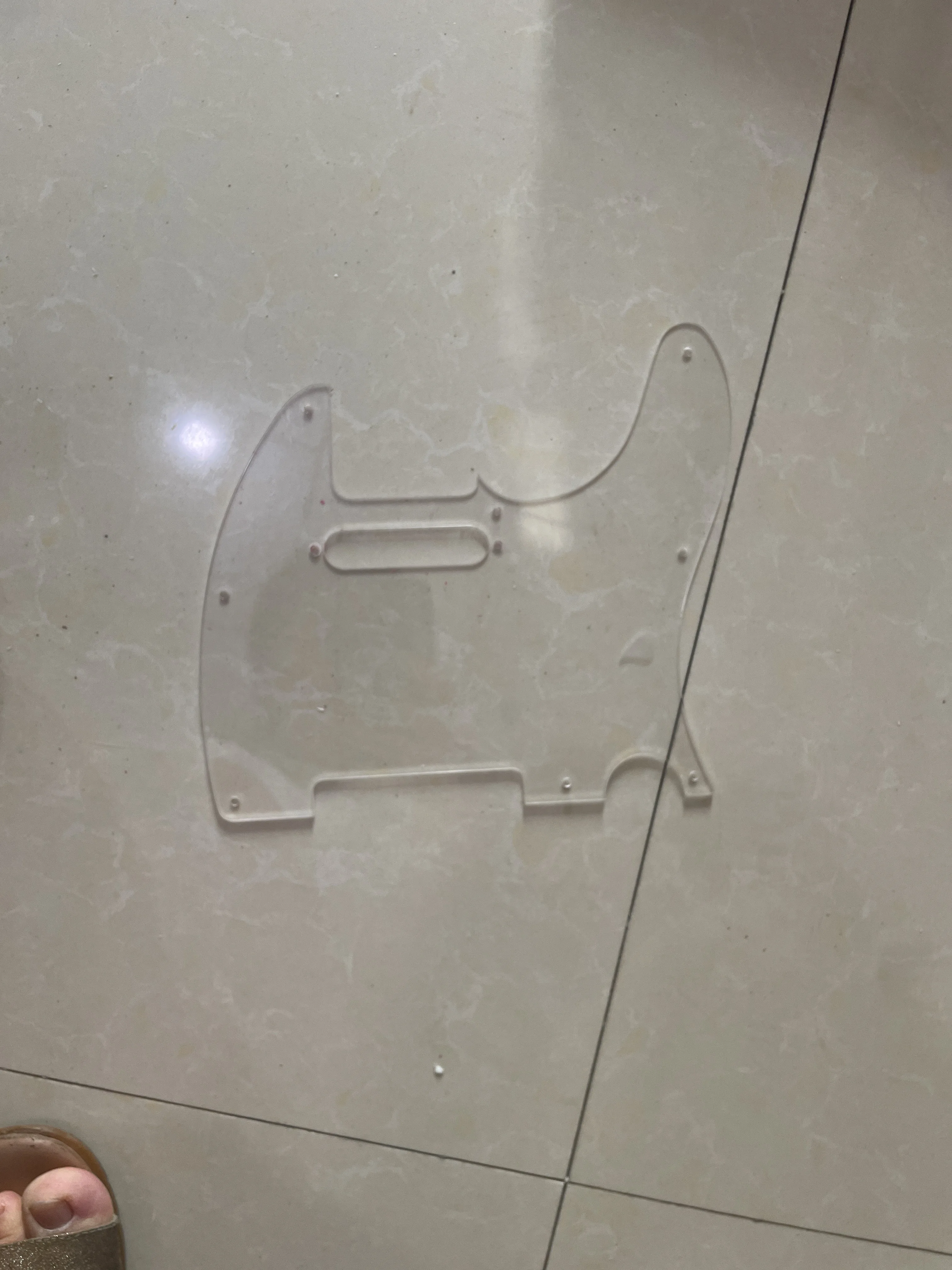 3 Ply 8 Holes Transparent Guitar Pickguard Scratch Plate Electric Guitars with Protective Film Acrylic Musical Instrument