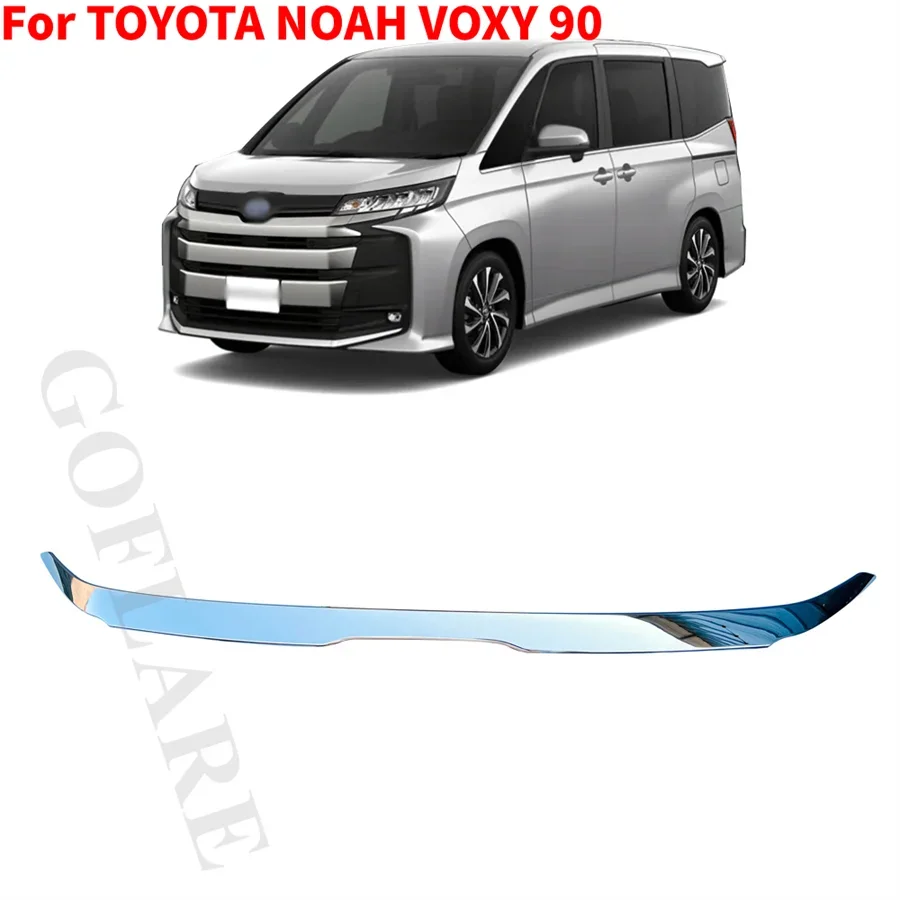 For TOYOTA NOAH VOXY 90 Series 2022 2023 car ABS Chrome hood trim protection cover sticker 1pcs Accessories Decoration Trim