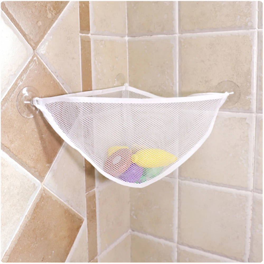 Baby Bathroom Mesh Bag Child Bath Toy Storage Bag Net Suction Cup Baskets Wall Holder Organizer Water Toys For Kids Dropshipping