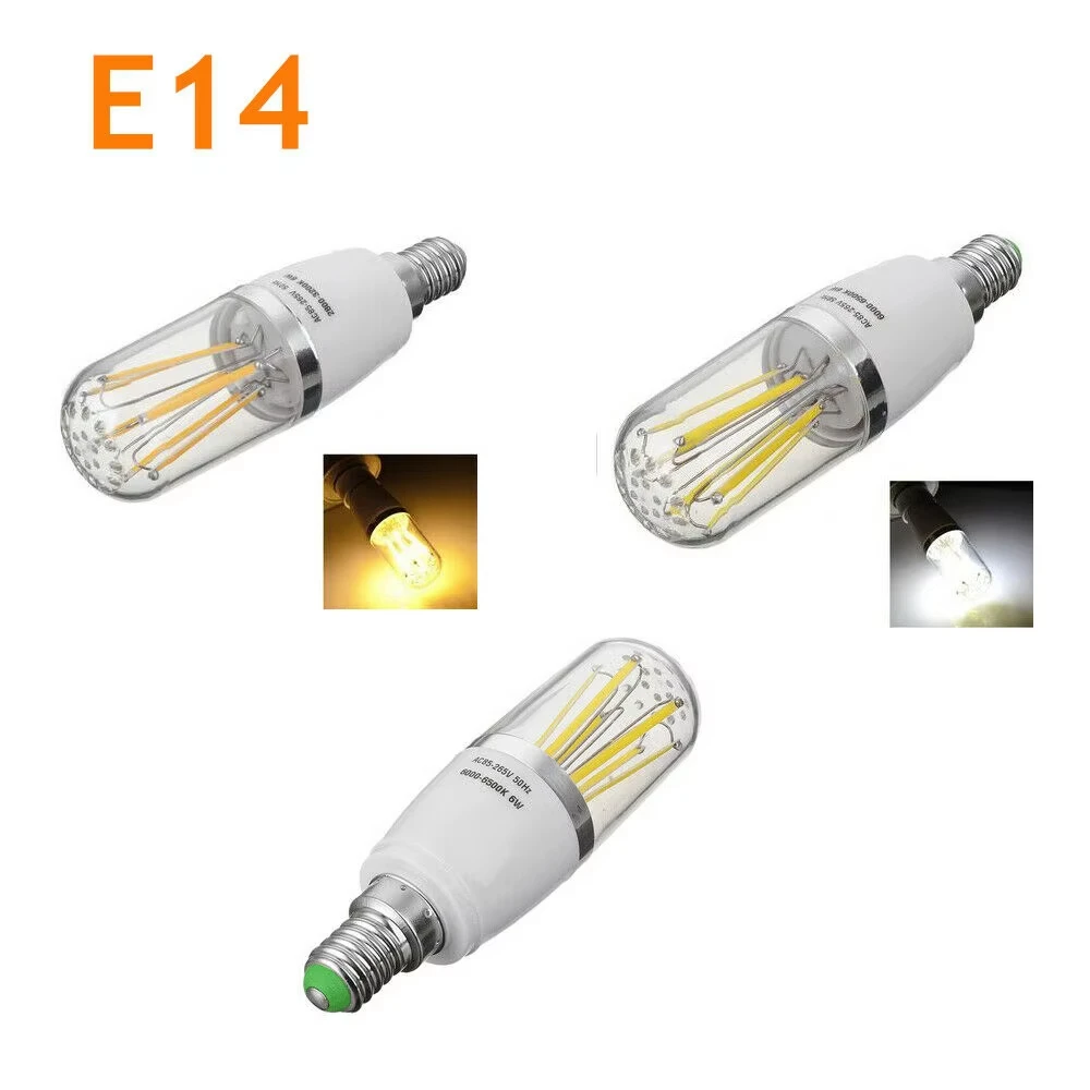 10Pc Dimmable Cob Led Bulbs 360 Angle Bulb Clear/shell Corn E27 3000k 6000k Filament Es/ses/bc 220v 12v 85-265v 3w 4w 6w E14 B22