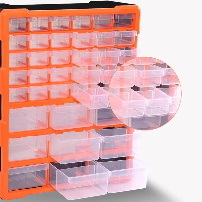 Drawer Storage Toolbox Multi-grid Tools Case Electronic Components Screw Parts Accessories Organizer Large Capacity Tool Cabinet