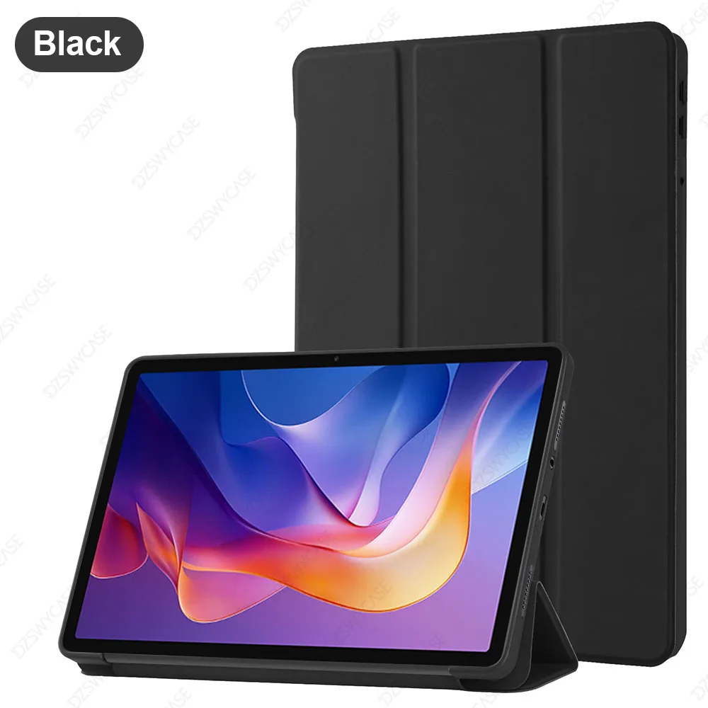 Siliconen hoesje voor Xiaomi Redmi Pad 2 11 inch 2025, ultradunne drievoudige standaard PU lederen beschermhoes, automatische slaap-/waakfunctie