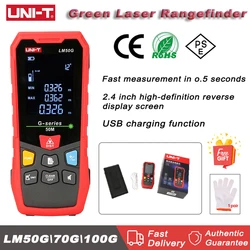 UNI-T LM50G Green Laser Distance Meter Handheld Mini Laser Rangefinder Tape Range Finder Measure Tester New 50m 70m 100m