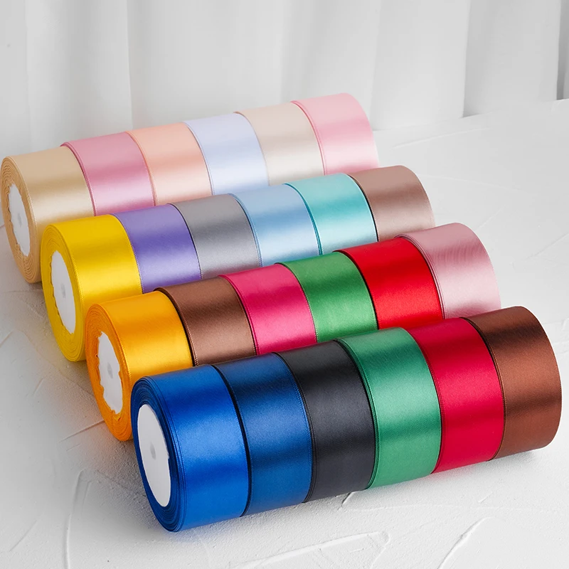 

125 Yards 40mm Width Silk Satin Ribbon For Gift Wrap Bow Crafts Cake Boxes Packaging Christmas Wedding Party Decor Wholesale