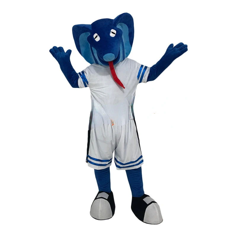 Blue Cobra Custom Mascot Creative Headgear Cartoon Custom Sports Costumes Walking Puppet Animal Costume