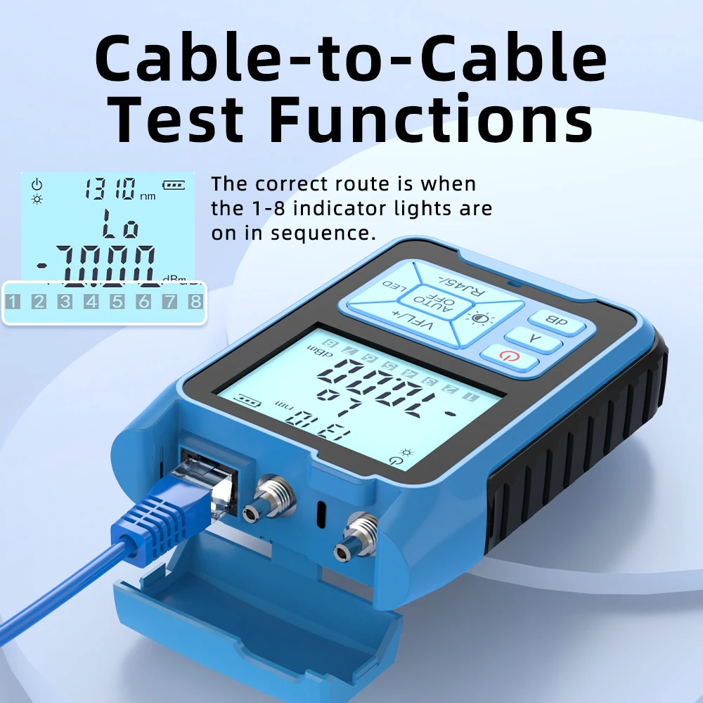 SAIVXIAN all in one Charge Mini Optical Power Meter Visual Fault Locator Network Cable Test optical fiber tester 30mw VFL