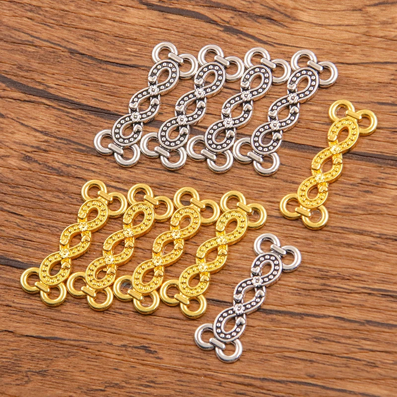 20PCS 11*30mm 2 Color Wholesale Metal Alloy Stick Hollow Charm Plated Porous Connector For DIY Drop Earrings Jewelry Making