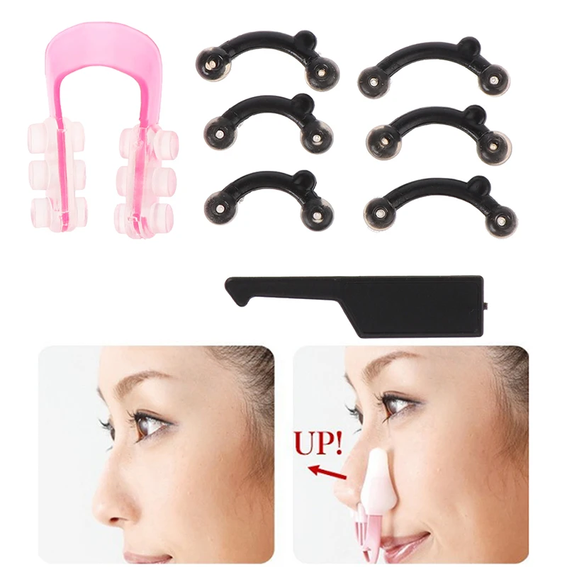 6PCS/Set 3 Sizes Women Beauty Nose Up Lifting Bridge Shaper Massage Tool No Pain