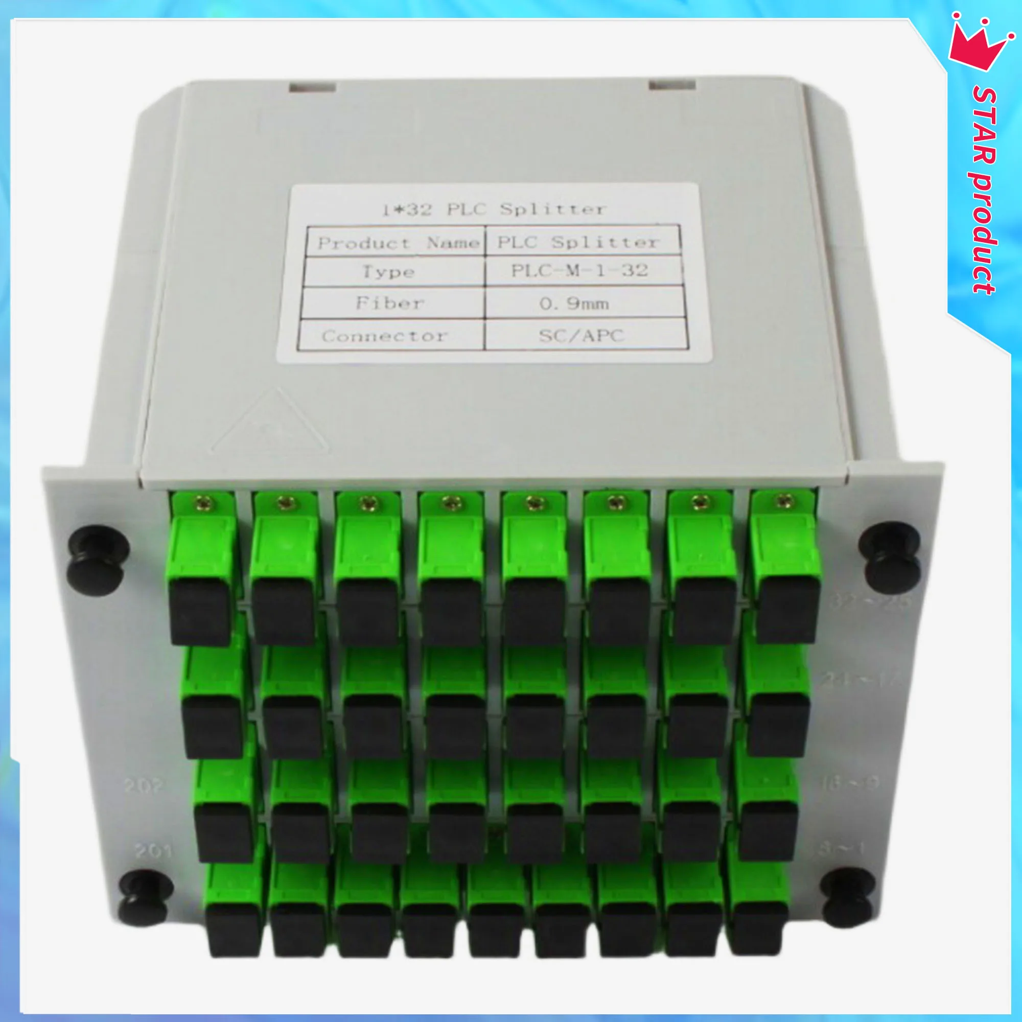 2 Stks/partij 1X32 Fiber Splitter Fth Sc Apc Splitter Box Type Embedded Patch Fiber Optic Koppeling Splitter 1X32 Plc Splitter Module