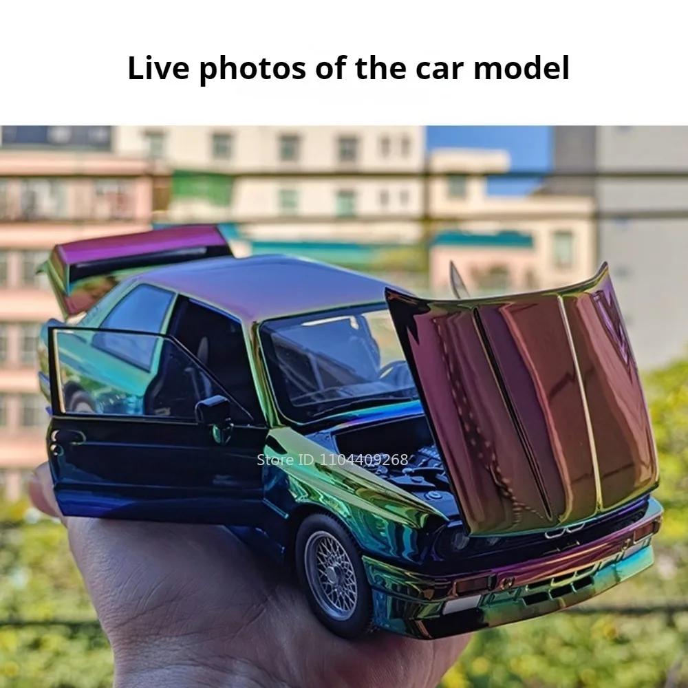 

Масштабная модель M3 1:24, металлическая литая игрушка со звуком и светом, инерционная, с амортизацией, имитационная модель, украшение для дома, подарки