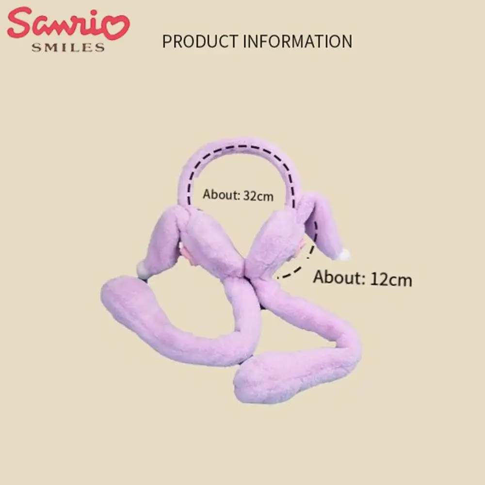 Sanrioed Hello Kitty Plush Earmuffs หูย้ายอะนิเมะ Kawaii Kuromi Melody ฤดูหนาวหนาน่ารักสาวนักเรียนเทศกาลของขวัญ