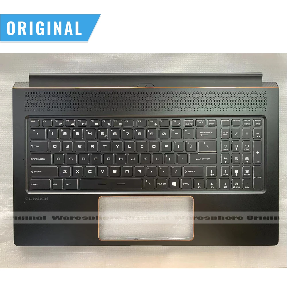 

Новый оригинальный упор для рук для GS75 MS-17G1 с RGB-подсветкой, верхняя крышка клавиатуры, верхний корпус 7G1C212, черный