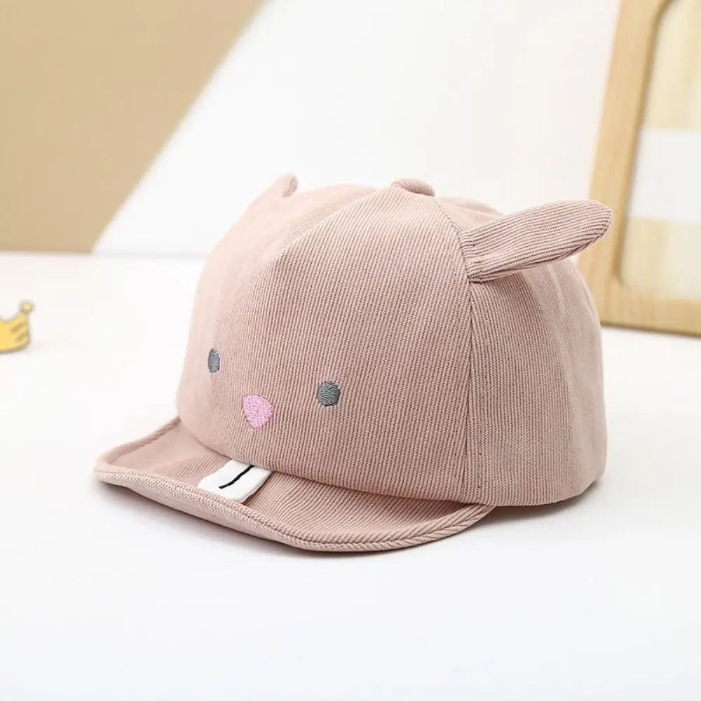 

High quality Cute Animal Baby Baseball Hat Solid Color Soft Brim Cartoon Infant Peaked Cap Adjustable Comfortable Sun Hats Boys