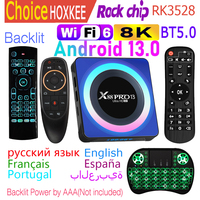 X88 PRO 13 Android 13.0 RK3528 Rockchip Quad Core Wifi6 8K LAN 100M Dual Wifi 2.4G 5G BT5.0 2GB 4GB 16GB 32GB 64GB Smart TV Box