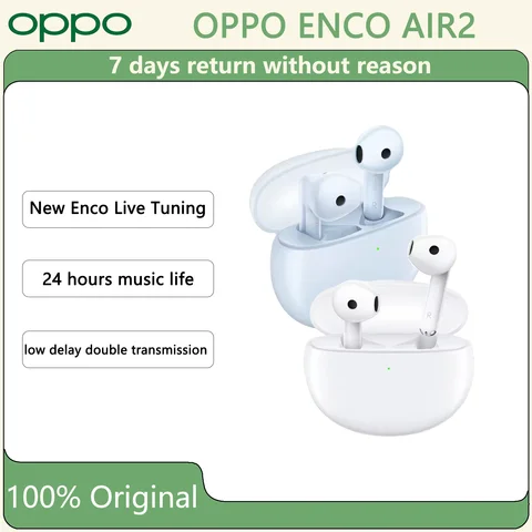 Original OPPO ENCO Air2 nouvelle Version Audio écouteur sans fil Bluetooth casque Air 2 appel réduction du bruit écouteurs longue veille
