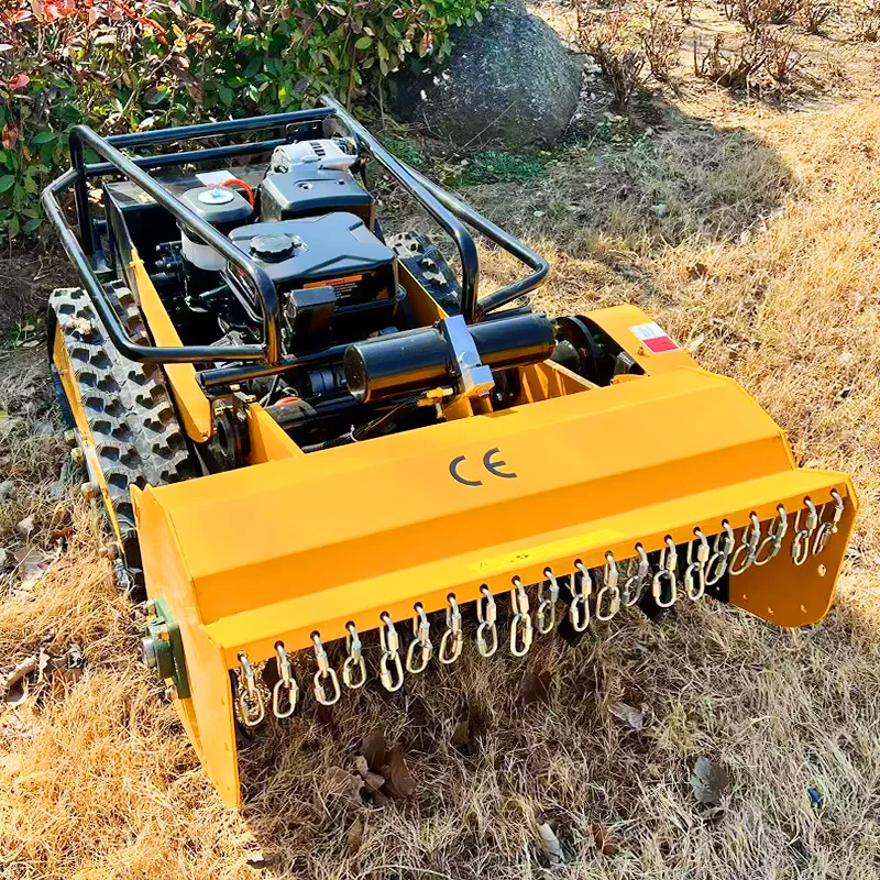

Factory Price Smart 18HP 800mm Gasoline Engine Flail Mower Tracked Flail Remote Mower