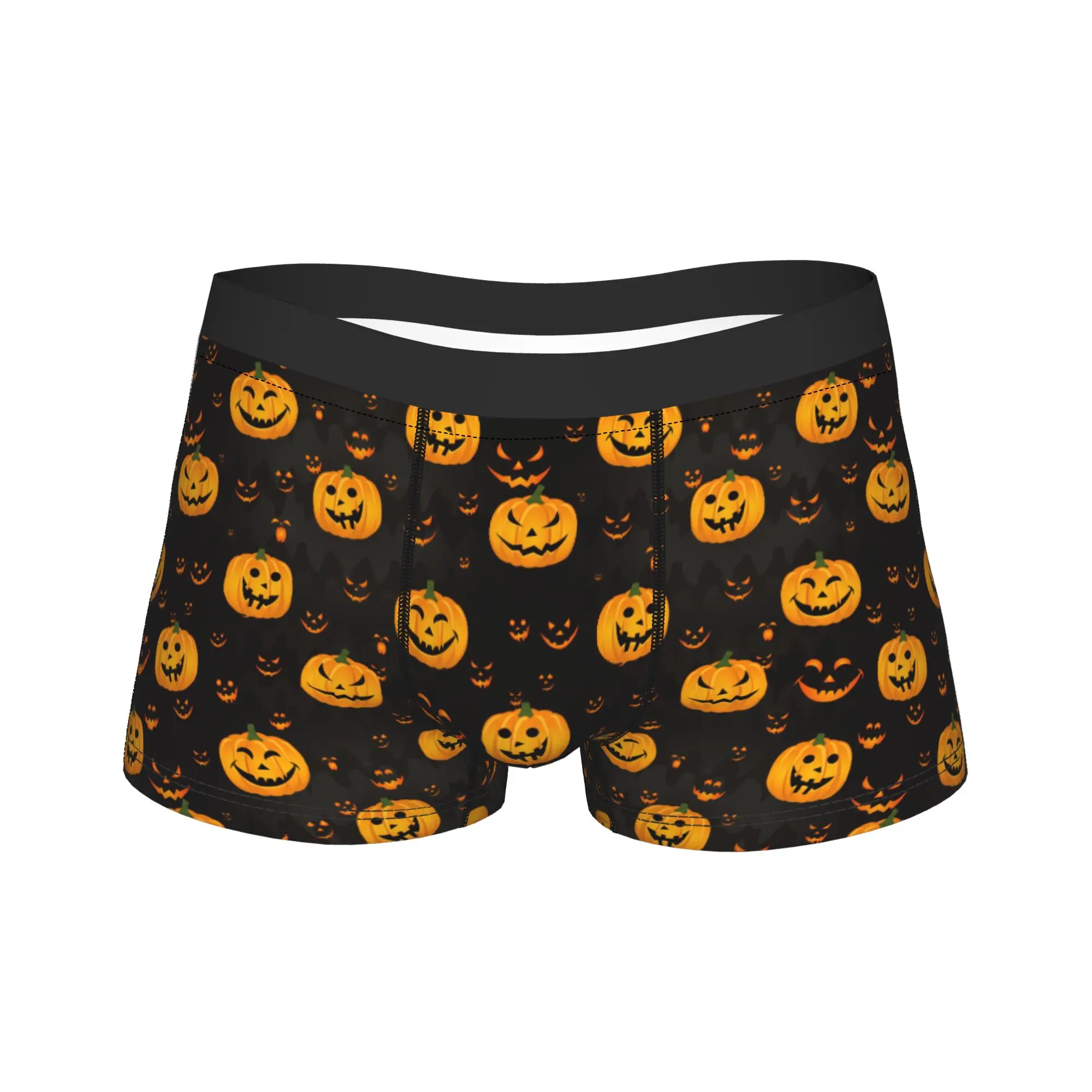 Horror Halloween Man Underwear Jack Pumpkin Scary Face Boxer Briefs Shorts Panties Printed Breathable Underpants for Homme