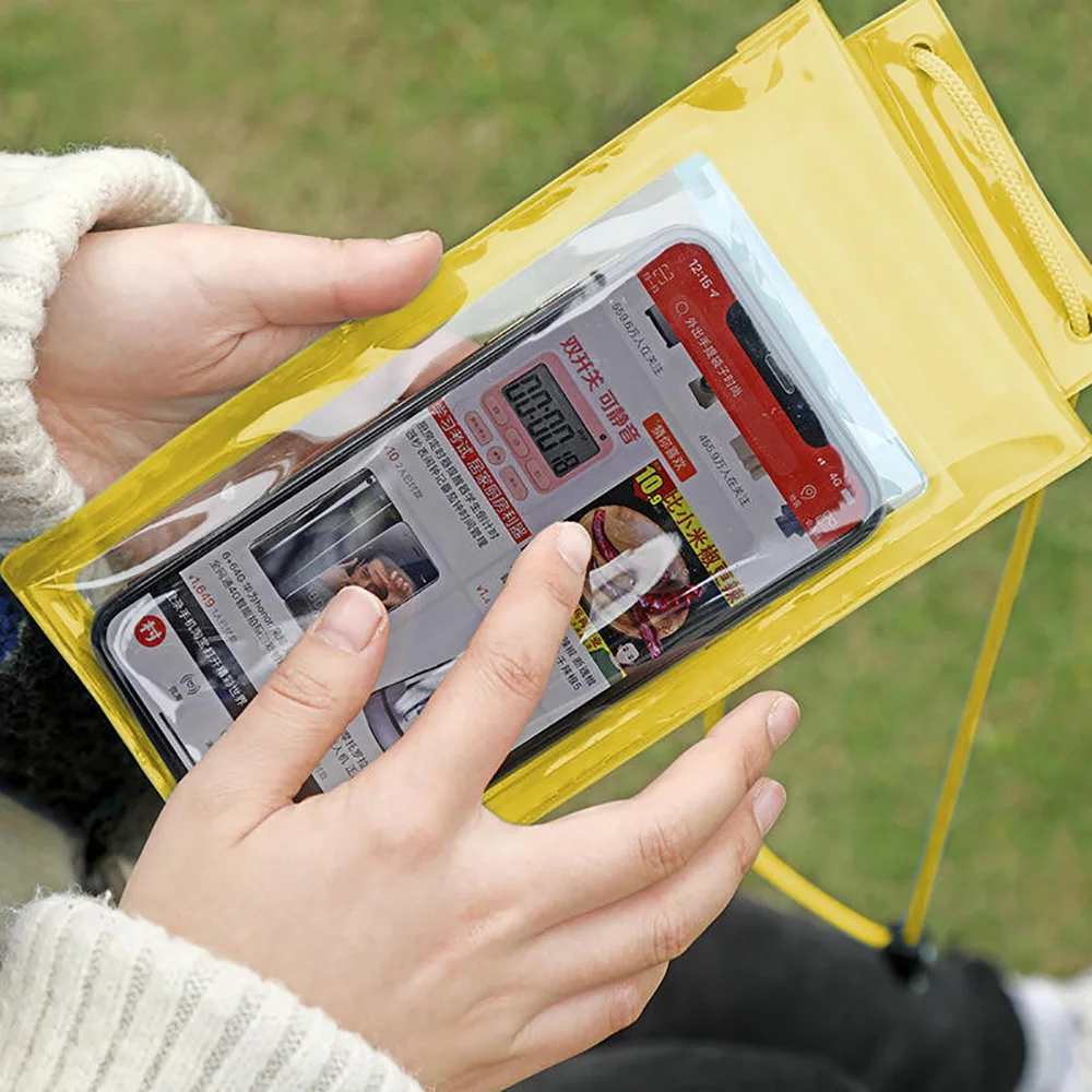 Transparent Waterproof Phone Bag Universal Swim Pouch Floating Cover for iPhone 17 16 15 14 13 Pro Max Samsung Swimming Diving