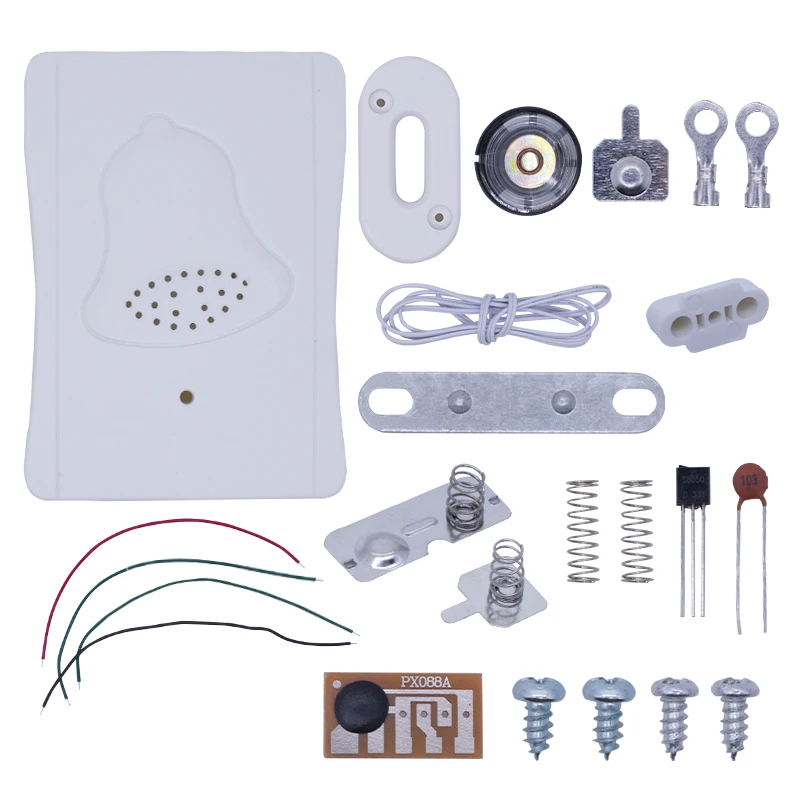 (Spare parts) Music Ding Dong Doorbell Kit with enclosure assembly DIY welding training electronic components accessories