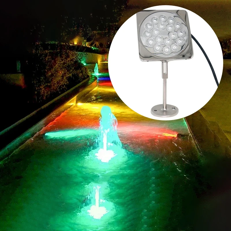 DC12V Simming Pool Light Underwater Lamp 18W 54W IP68 Lighting Fountain Color Changing Pool Decor piscina accesorios