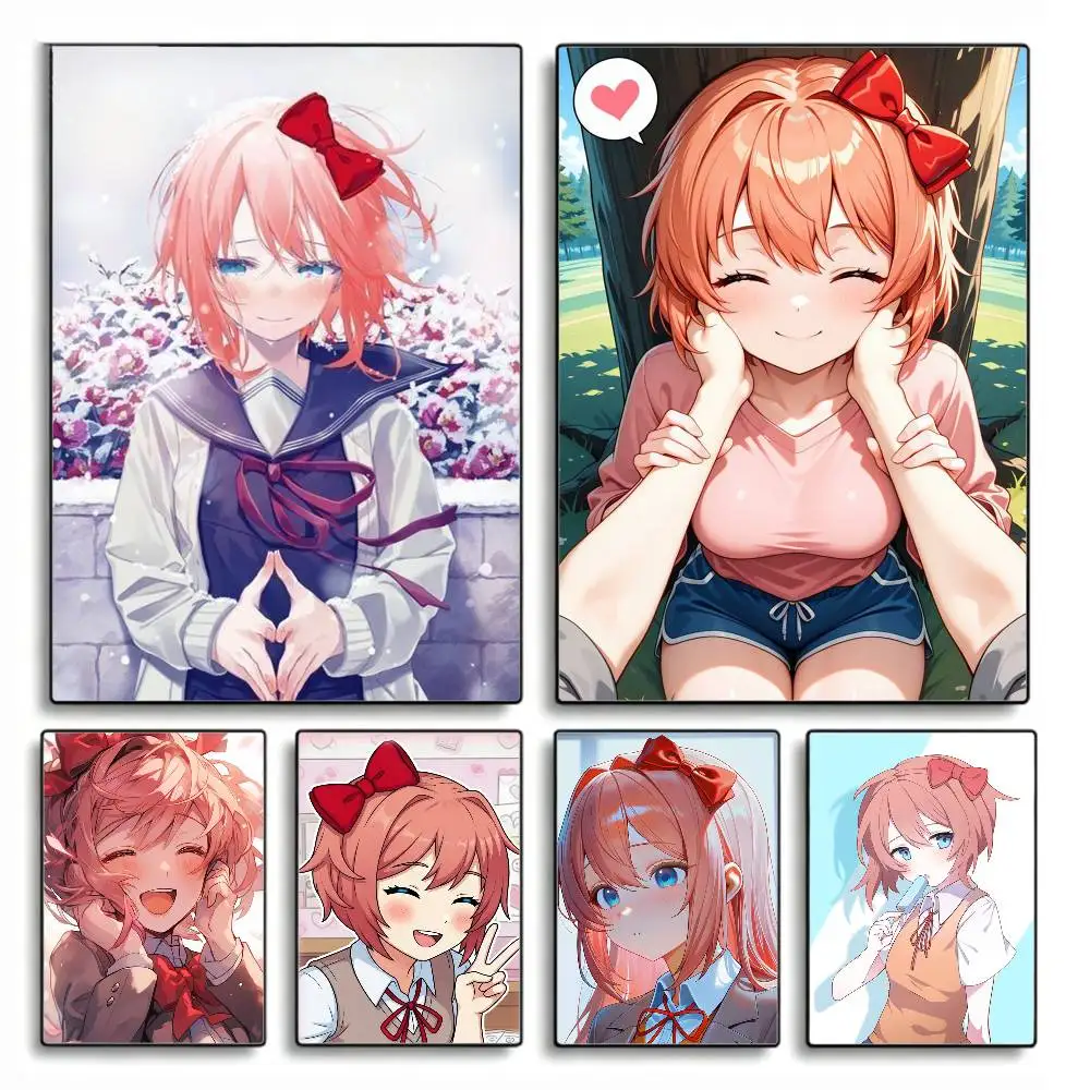 

VN DDLC-C Girl S-Sayori Poster HD Self Adhesive Waterproof Wall Art Ideal for Home Office Dorm Gift