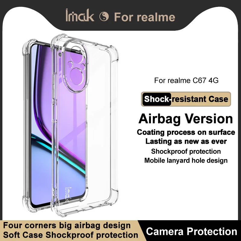 Realme C67 4G Crystal Case Lens 360 Protective Camera Armor Bumper Shockproof Funda Realme C67 Case Realmi C 67 Soft Phone Cover