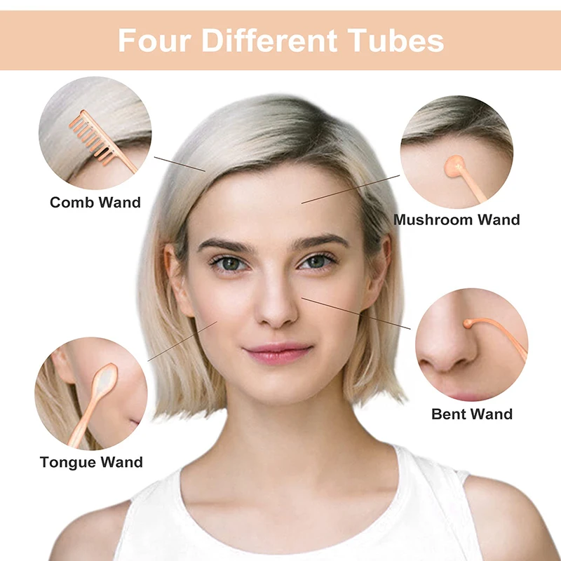 ใหม่สีส้มความถี่สูง Facial Machine Electrotherapy Wand Neon อาร์กอนหลอด Wands อุปกรณ์ Face Skin Care เครื่องมือความงาม Home Use