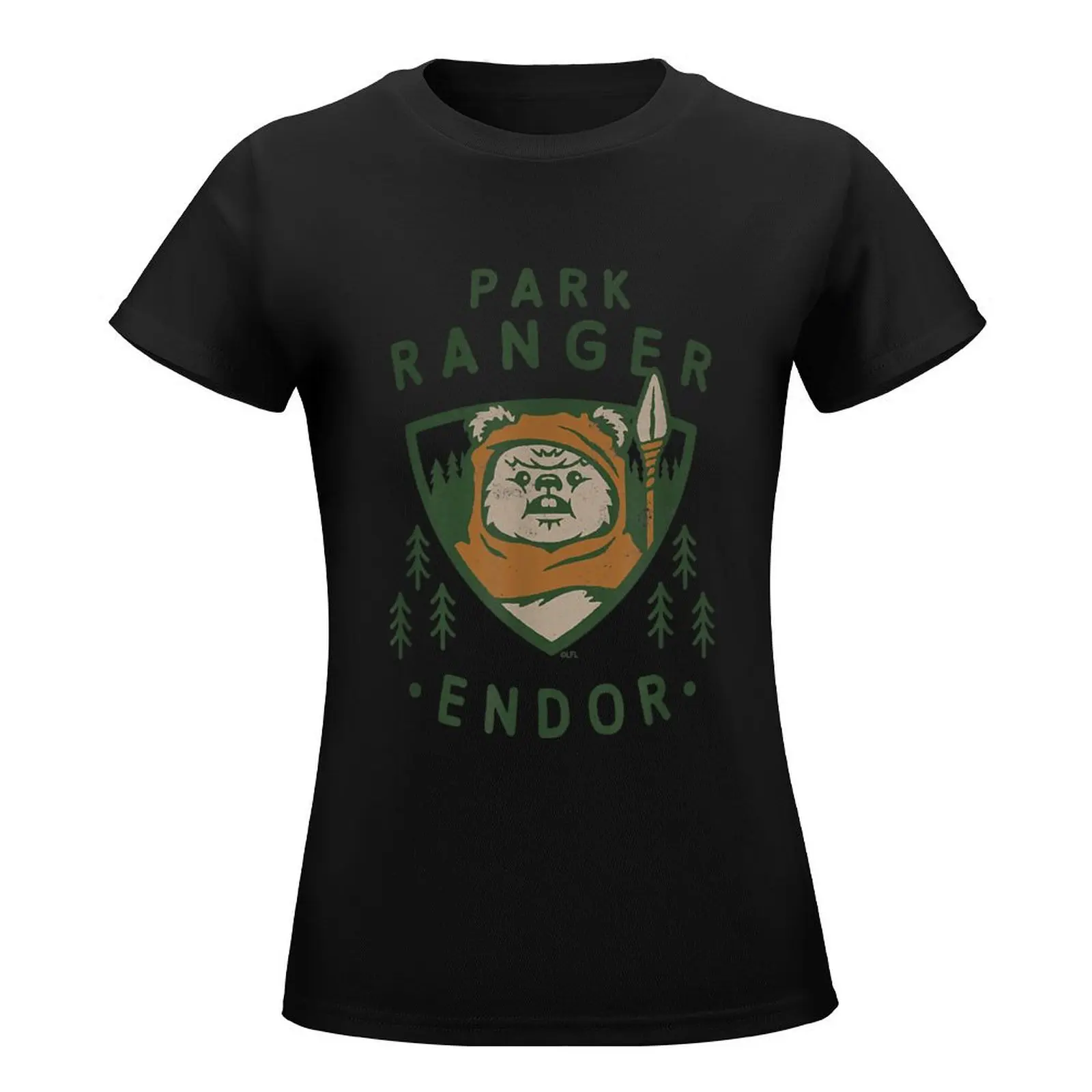 Ewok Park Ranger Endor T-Shirt cute tops tops kawaii clothes plain t shirts for Women