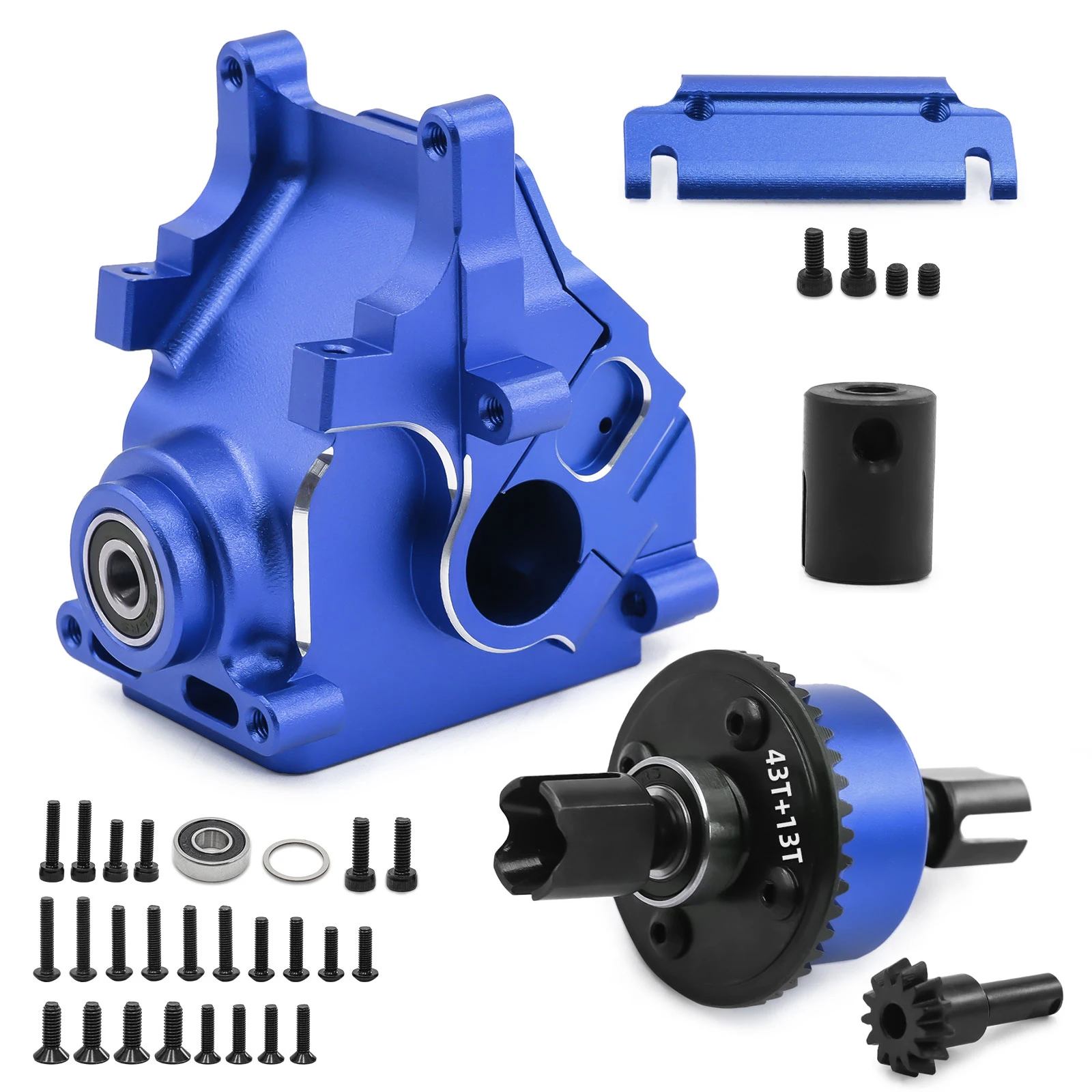 43T/13T Diff & Gearbox Case with Main Gear for ARRMA 1/7 Mojave Infraction Limitless 1/8 Kraton Notorious Outcast Typhon 6S BLX