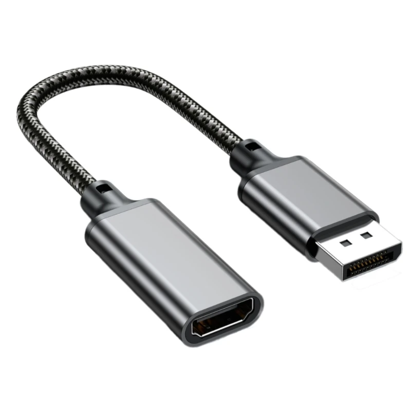 Adapter kompatybilny z Displayport do HDMI 4K 8K DP adaptery męskie na kompatybilne z HDMI, wyświetlacz konwerter portów dla Dell Lenovo