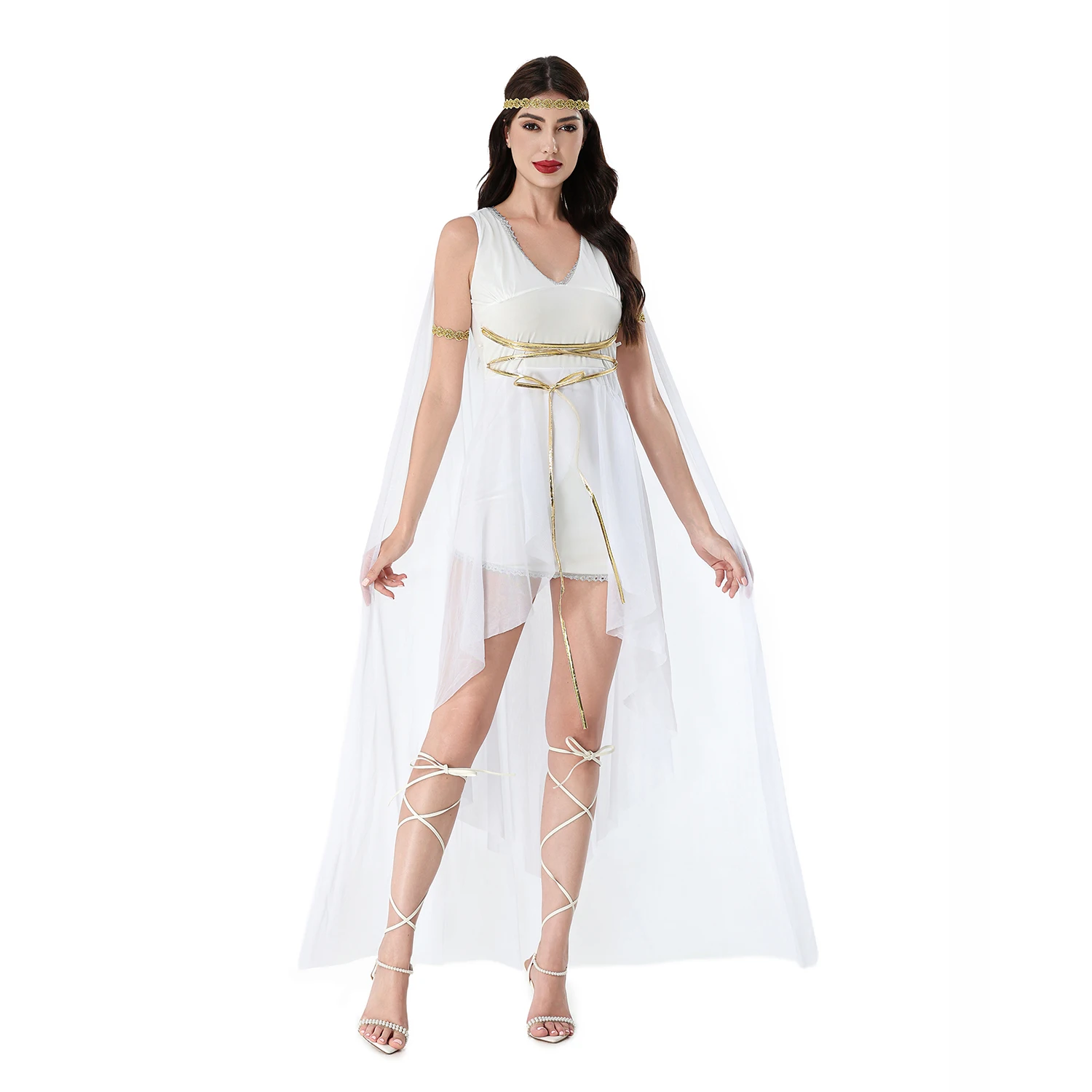 

Medieval Godd loween Costume Dr Queen Athena Roman Performance Clothing Women's Traditional Ethnic Stage Costume