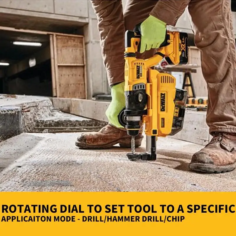DEWALT DCH263 20V Brushless Cordless Hammer Battery Charger Set Rotary Electric Hammer Wall Concrete Drill Hole Power Tools Set