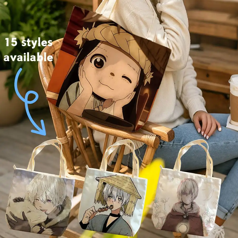 F-Fushi Anime To Your Eternity Waterproof Lined Canvas bags suitable for going to class, shopping, gifts, and commuting