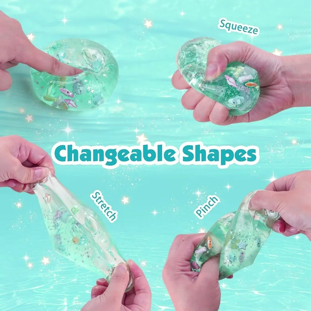 Brinquedo Sensorial Oceânico Taba, Bolas de Estresse Squishy, Cubo de Brinquedos Squishy de Crescimento Lento para Adultos, Presente Relaxante