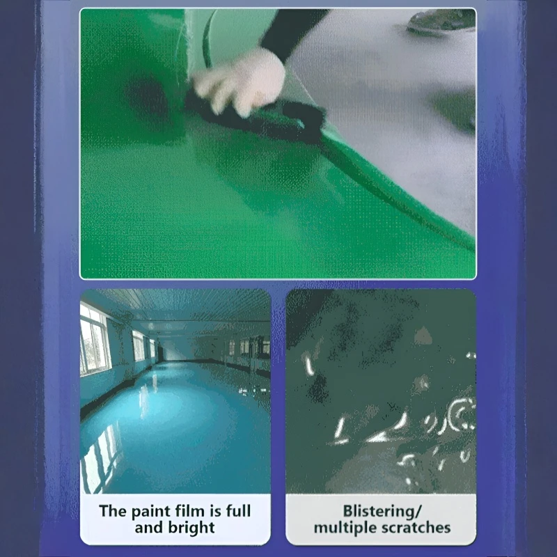 Home Indoor Cement Floor Paint, 3-in-1 Epoxy Acrylic Coating, Anti-Slip Wear-Resistant, Durable Glossy,Ideal for Garage/Basement