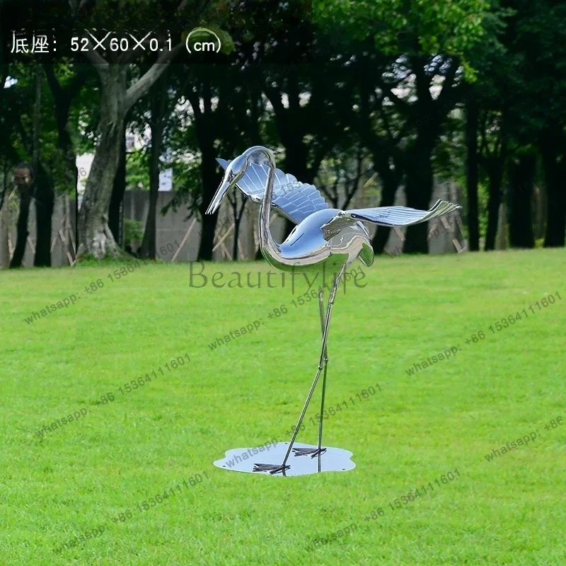 

Crane Animal Floor Ornaments Decorations Hotel Sales Office Outdoor Pool Landscape Artwork