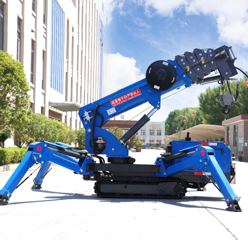Fast Delivery Spider Crawler Crane For Small Space High Efficiency Hoisting Track Spider Crane Rotary Arm Remote Control Cranes