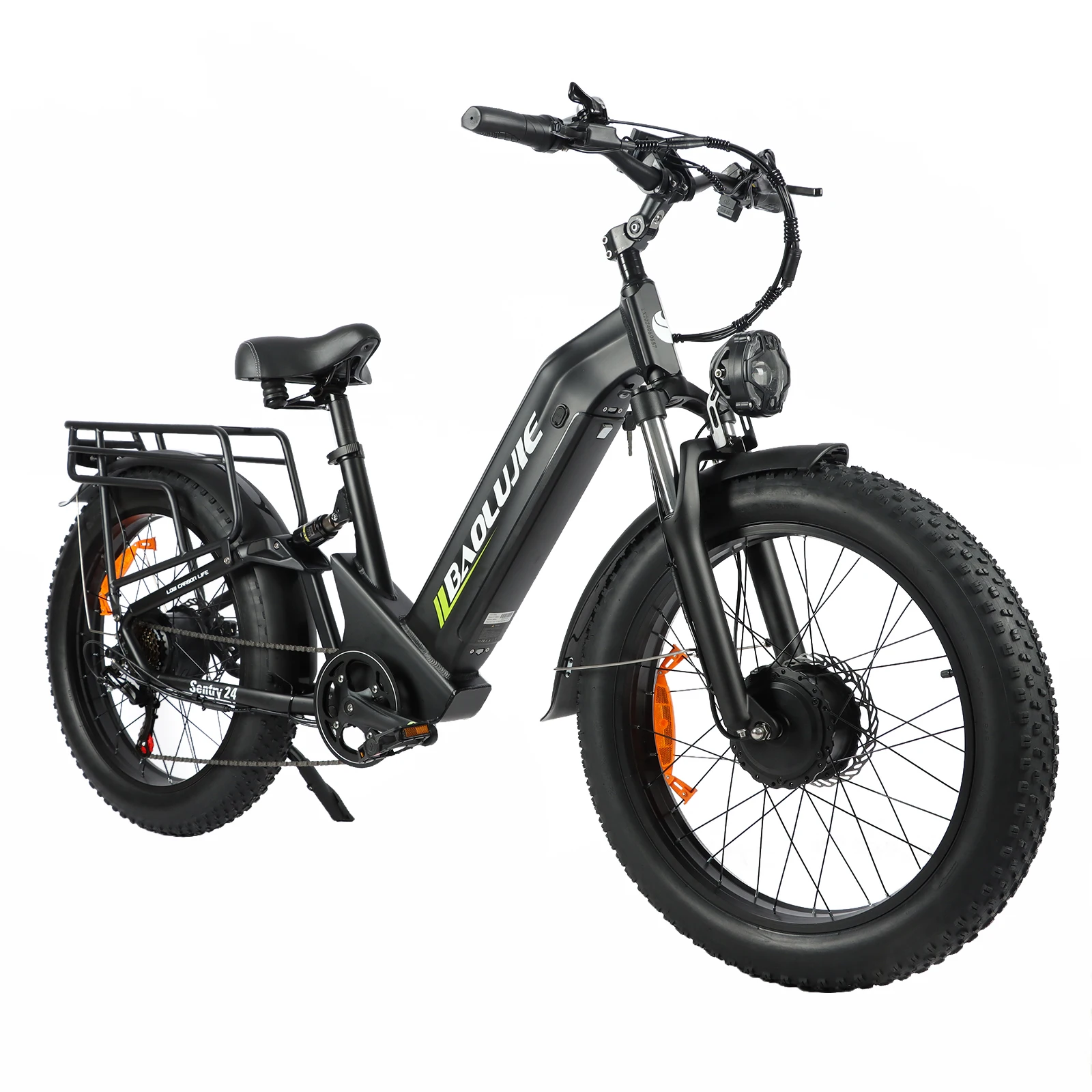 BAOLUJIE 2402 2000W 48V 20AH Off-road Mountain for Woman Ebike 24 Inch Fat Tire 35MPH Electric Bike for Adults【1 Year Warranty】 image 2