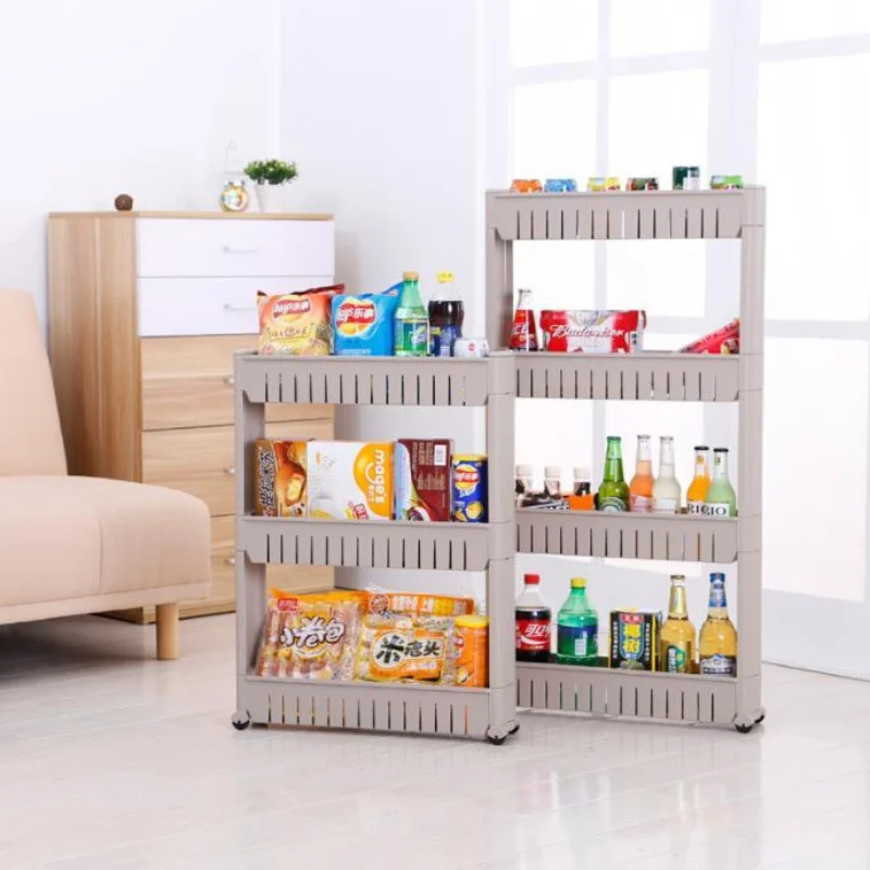 Mobile Storage Shelf Interspace Gap Shelf Kitchen Storage Shelf Bathroom Storage Rack Fridge Side Seam Finishing Rack