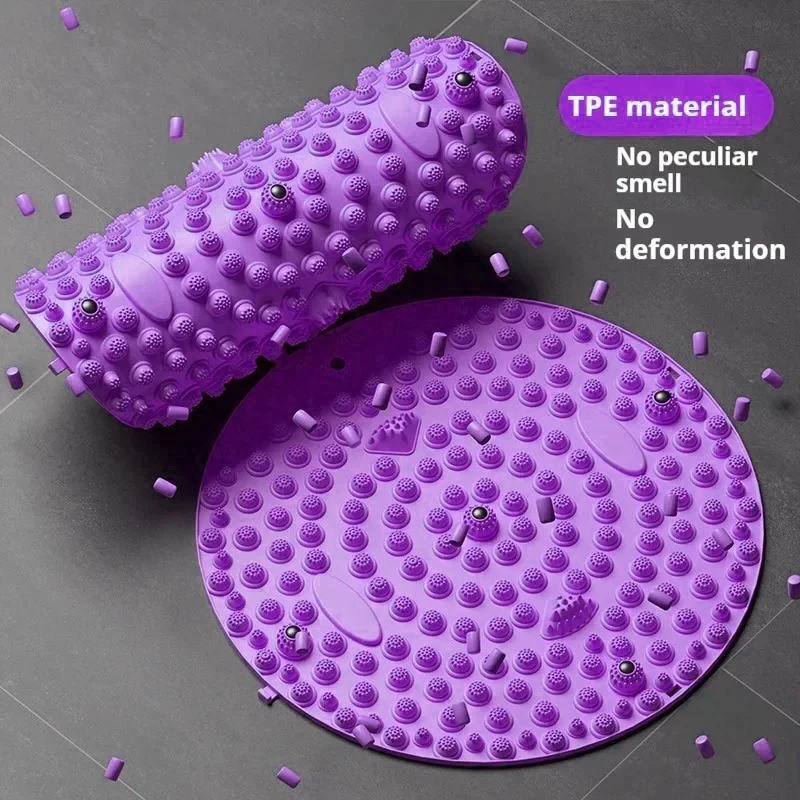 Foot Massage Acupressure Mat Muscle Relaxation Acupuncture Mat Pilates Fitness Yoga Accessories Foot Training Round Workout Mat view 4