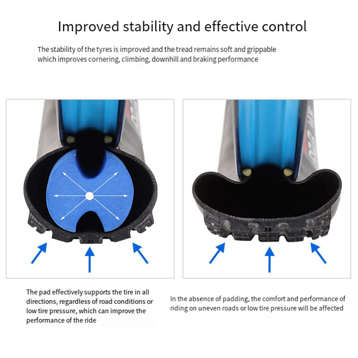 Bike Tubeless Tire Insert Bicycle Tyre Air Rim Liner Tube Protector Puncture Proof Vibration Dampening