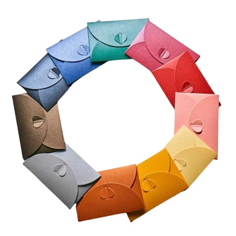 

20 шт. цветной перламутровый конверт, толстый картон, маленькие складные бумажные конверты «сделай сам», самоблокирующаяся пряжка, чехол для подарочной карты с буквами