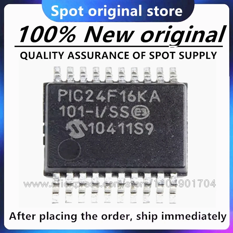2~10PCS/LOT PIC24F16KA101-I/SS PIC24F16KA 101-I/SS SSOP20 100% New Original in Stock