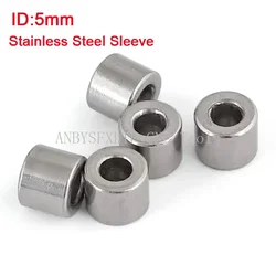 10-30Pcs Stainless Steel Sleeve Bushing ID 5mm OD 7/8/9/10mm Wear Resistant Bushing Inner Guide Sleeve Hollow Bushing