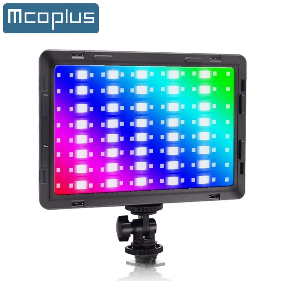 Mcoplus-led 조명 비디오 사진 영상 촬영 필라이트 CRI95 + RBG 램프, 캐논 니콘 소니 후지 카메라 유튜브 틱톡 브이로그용
