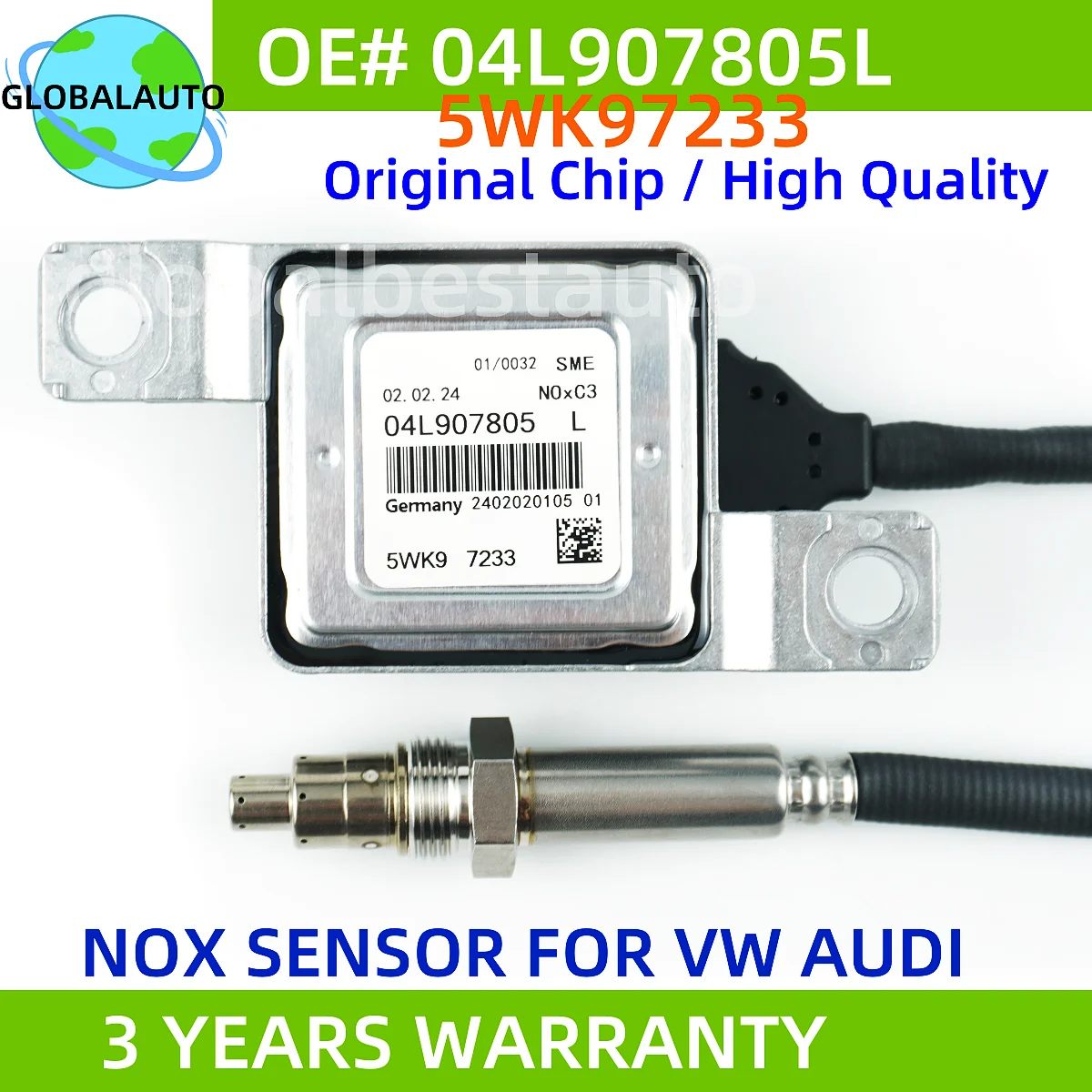 Nitrogen Oxygen NOx Sensor 04L907805L 5WK97233 For Audi Q3 Volkswagen VW Sharan Tiguan Seat Alhambra Skoda 8U MPV SUV