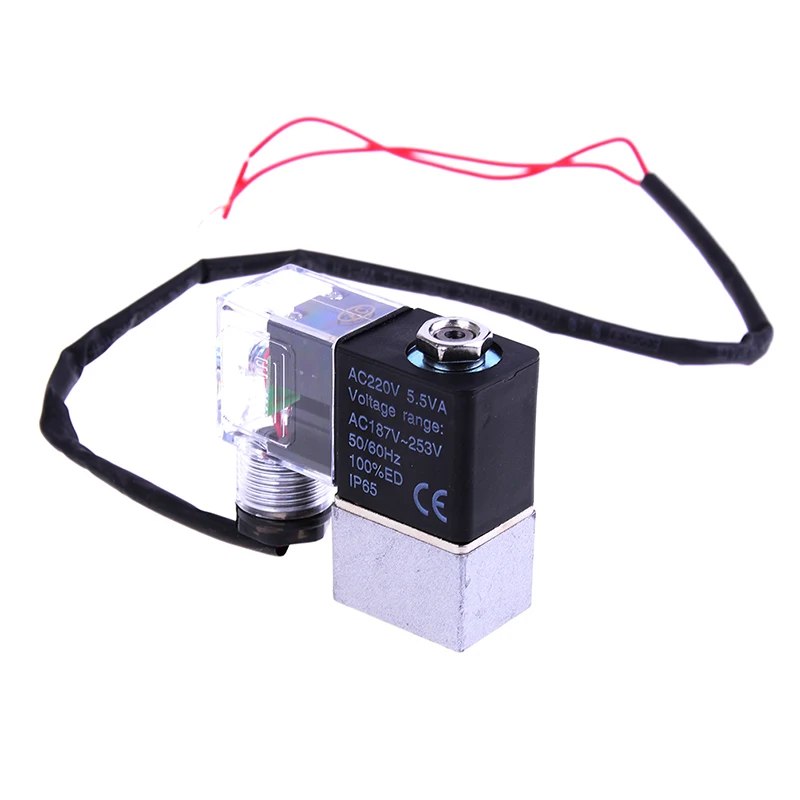 1Pcs Mute Oil Free Air Compressor Air Pump Fittings Unloading Valve Drain Valve Solenoid Valve Carbon Steel